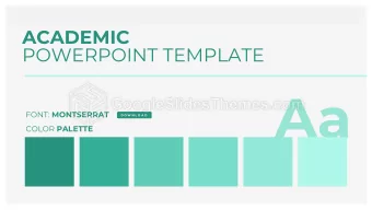 Aa FONT: MONTSERRAT  D O W N L O A D COLOR PALETTE  1  ACADEMIC PRESENTATION  YOURDOMAIN.COM  INTRO