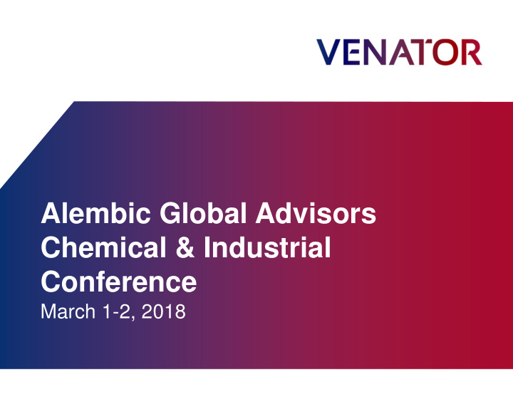 alembic global advisors chemical amp industrial conference