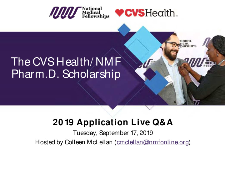 the cvs health nmf pharm d scholarship