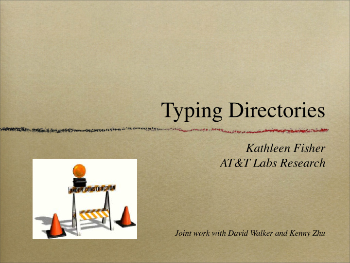 typing directories