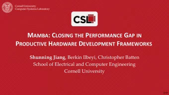 H ARDWARE P REPROCESSING F RAMEWORK (HPF)  Traditional hardware Hardware preprocessing  description