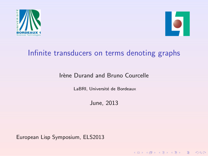 infinite transducers on terms denoting graphs
