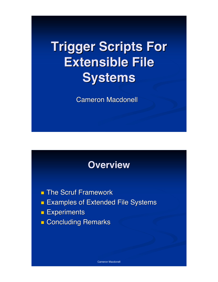 trigger scripts for trigger scripts for extensible file