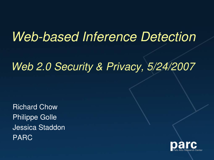 web based inference detection