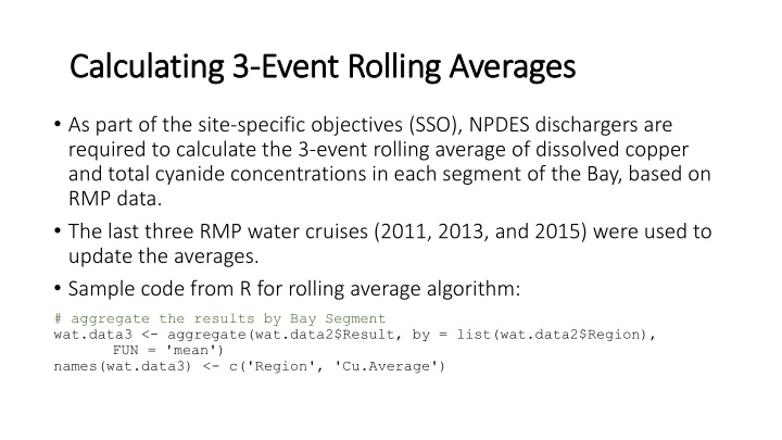 calculating 3 event rolling averages