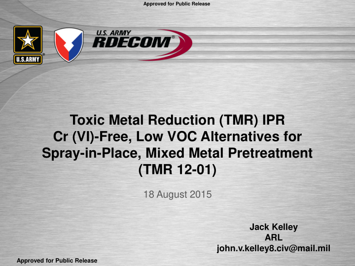 toxic metal reduction tmr ipr cr vi free low voc
