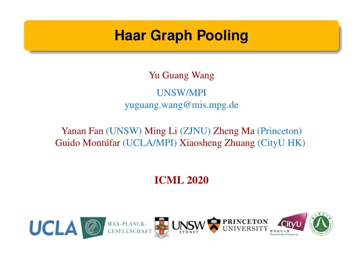 haar graph pooling