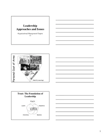 Leadership  Approaches and Issues  Organizational Management Chapter  11