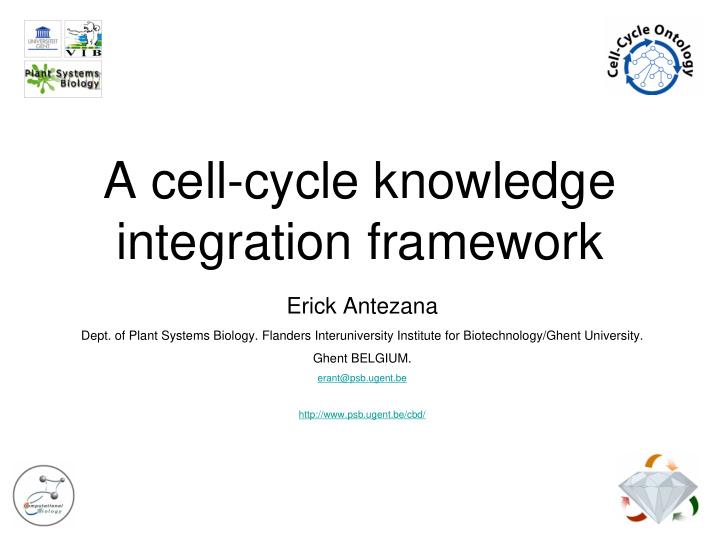 a cell cycle knowledge integration framework