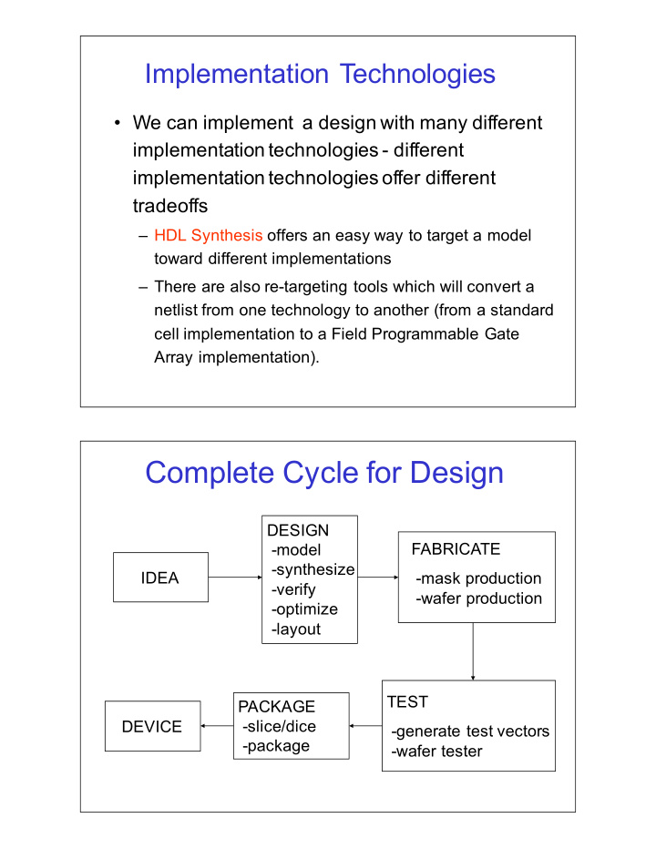 complete cycle for design