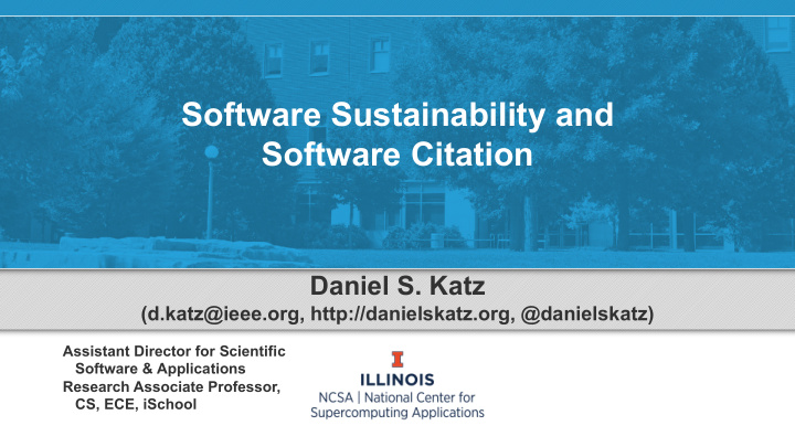 software sustainability and software citation