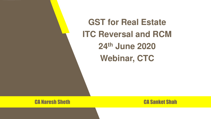 itc reversal and rcm