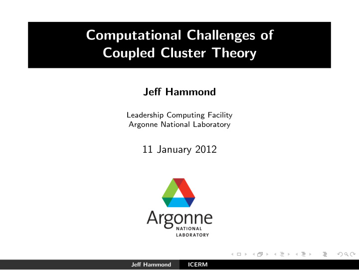computational challenges of coupled cluster theory