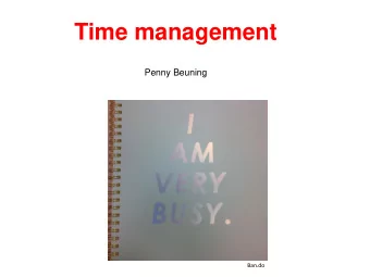 Time management  Penny Beuning  Ban.do  Time management   If you wait until the last minute, it