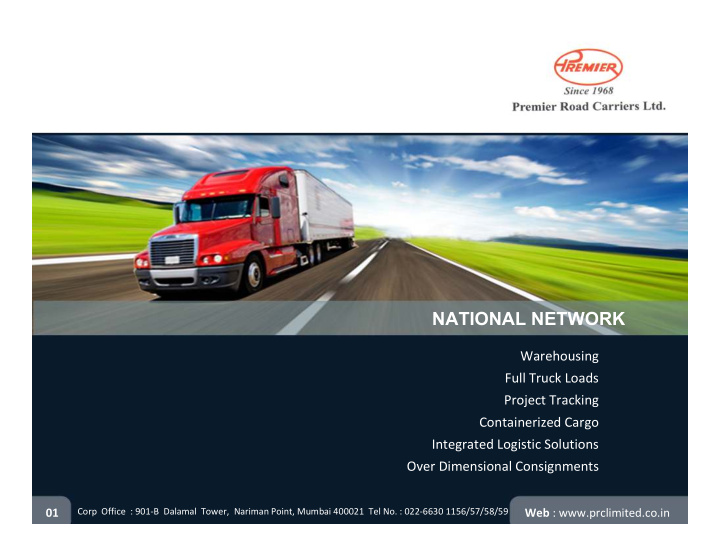 warehousing full truck loads project tracking