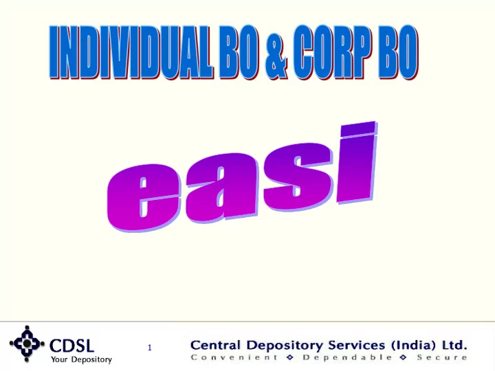 1 easi features