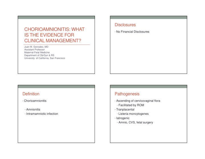 chorioamnionitis what