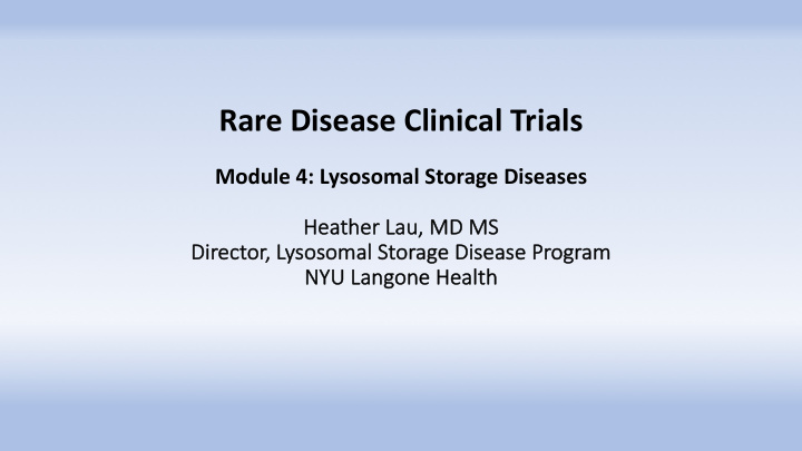 rare disease clinical trials