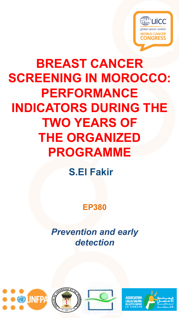 breast cancer screening in morocco performance indicators