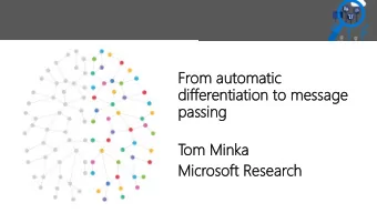 On the Balcony  T  om Mi  Mink  nka  Mi  Microso  soft  t Res  esea  earch  ch  What I do