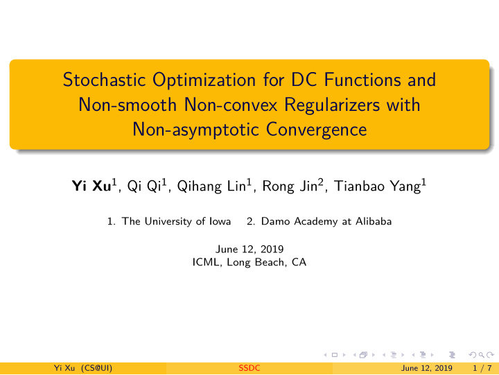 stochastic optimization for dc functions and non smooth