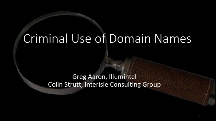 criminal use of domain names