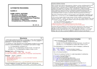 AUTOMATED REASONING  particular domain, is introduced and it is explained why Herbrand