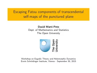 Escaping Fatou components of transcendental  self-maps of the punctured plane  David Mart-Pete