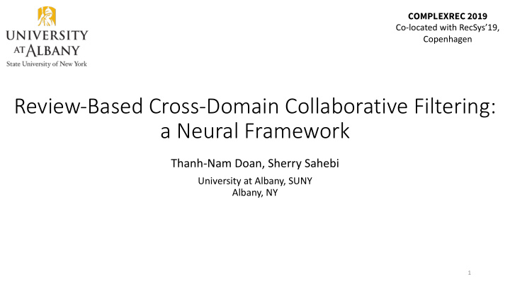 review based cross domain collaborative filtering a