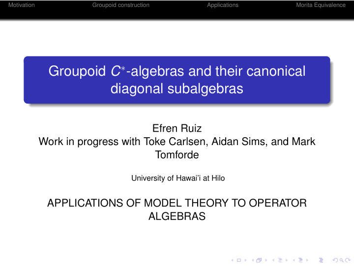 groupoid c algebras and their canonical diagonal