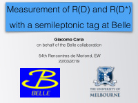 measurement of r d and r d with a semileptonic tag at