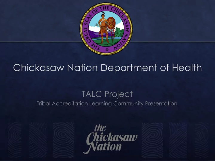 chickasaw nation department of health