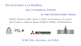 Tau-functions `  a la Dub  edat  and cylindrical events  in the double-dimer model  Dmitry