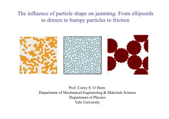 The influence of particle shape on jamming: From ellipsoids  to dimers to bumpy particles to