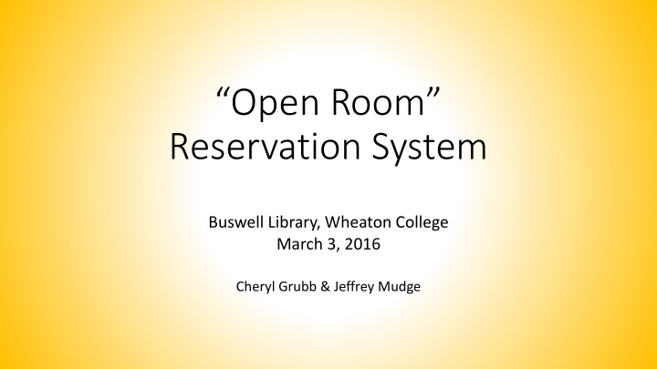 open room reservation system