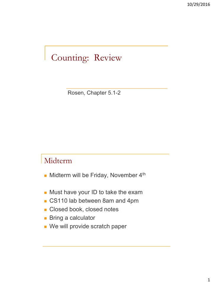 counting review