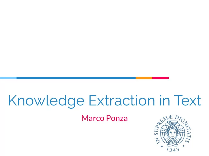 knowledge extraction in text