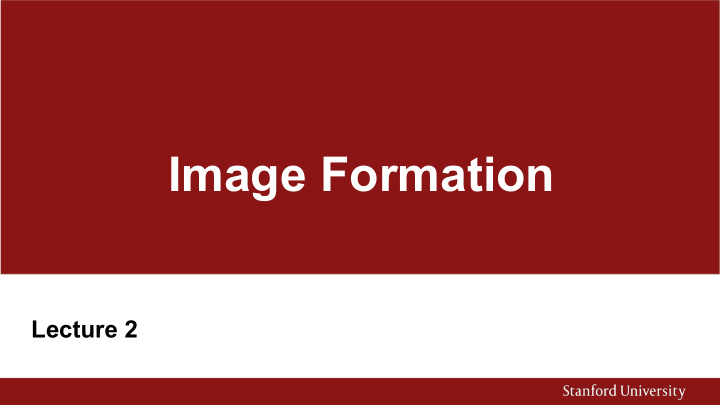 image formation