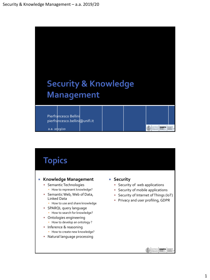 security knowledge management a a 2019 20