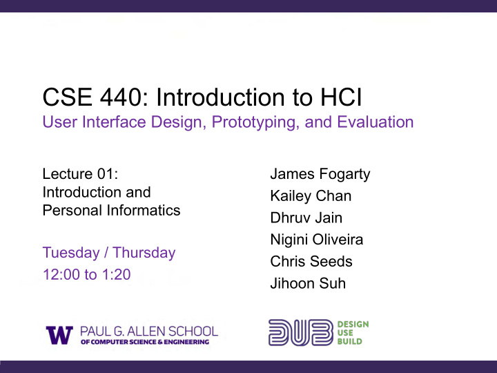 cse 440 introduction to hci