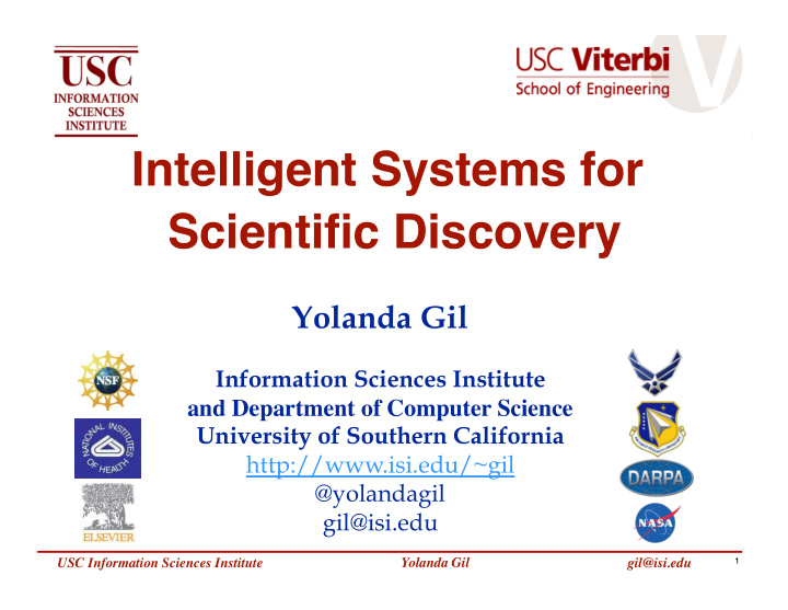 intelligent systems for scientific discovery