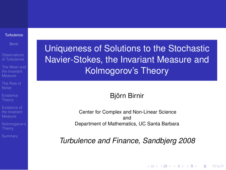 uniqueness of solutions to the stochastic