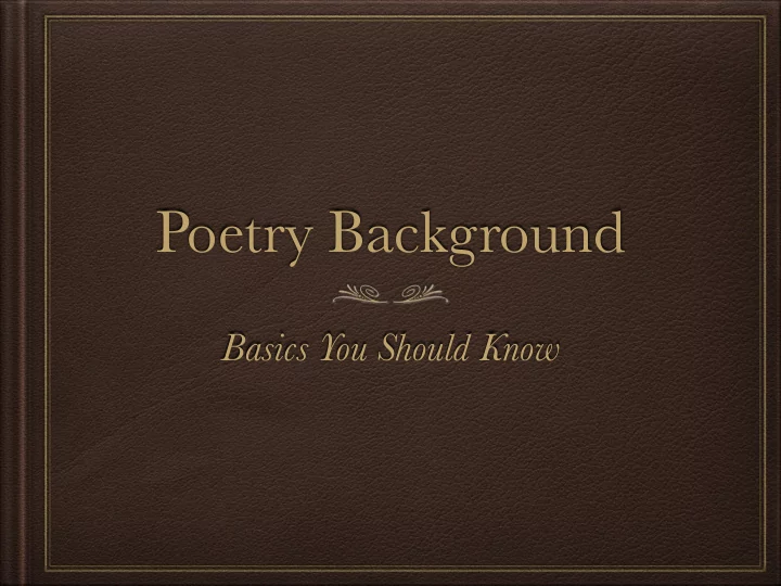poetry background