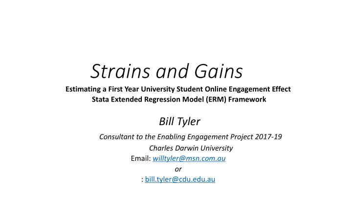 strains and gains