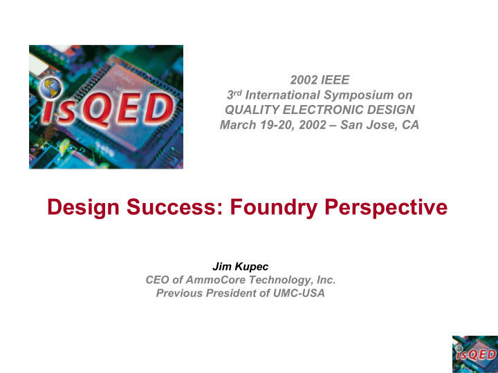 design success foundry perspective