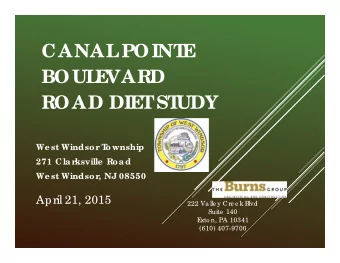 CANAL  POINT  E  BOUL  E  VARD  ROAD DIE  T  ST  UDY  We st Windsor T  ownship  271 Cla rksville