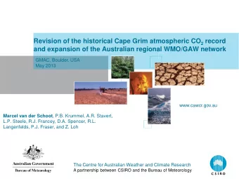 Revision of the historical Cape Grim atmospheric CO 2 record and expansion of the Australian