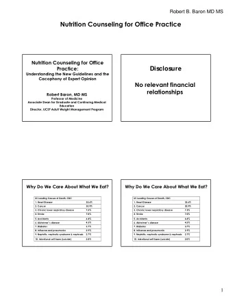 Nutrition Counseling for Office Practice  Nutrition Counseling for Office  Practice:  Disclosure