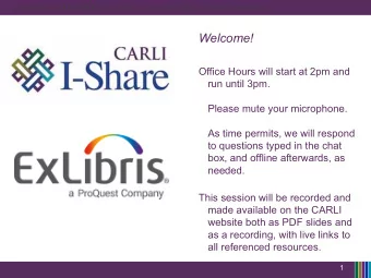 Welcome!  Office Hours will start at 2pm and  run until 3pm.  Please mute your microphone.  As time