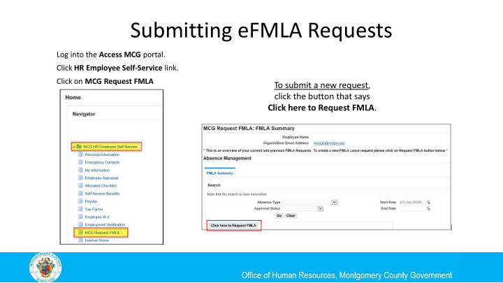 submitting efmla requests